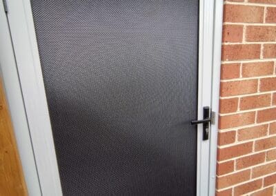 a door with a screen on it