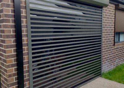 a brick building with easy view shutter