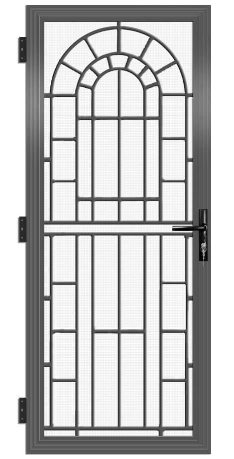 Colonial Cast Aluminium Door Brown Colonial Cast Aluminium Door Brown