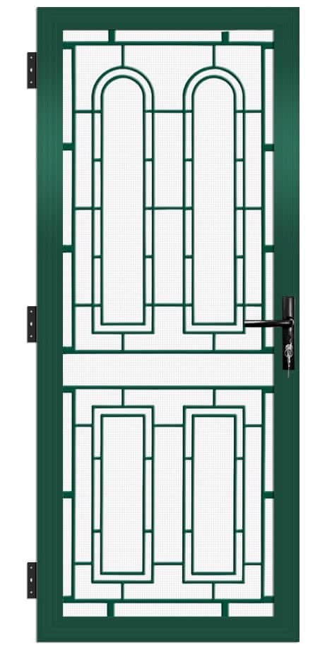 Colonial Cast Aluminium Door Green Colonial Cast Aluminium Door Green